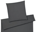 Softflanell Bettwäsche Winston in Anthra Streifen Freisteller #farbe_Anthra