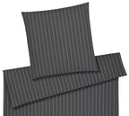 Softflanell Bettwäsche Winston in Anthra Streifen Freisteller #farbe_Anthra