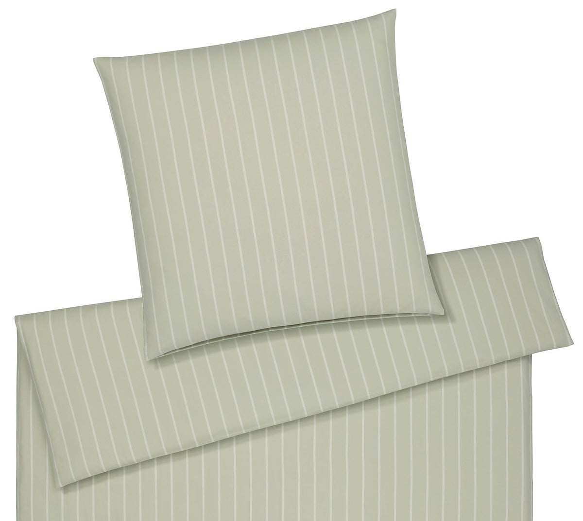 Softflanell Bettwäsche Winston in Pastellgrün Streifen Freisteller #farbe_Pastellgrün