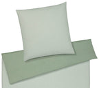 Softflanell Wende Bettwäsche Tender Tannengrün in Uni Streifen Freisteller #farbe_Tannengrün