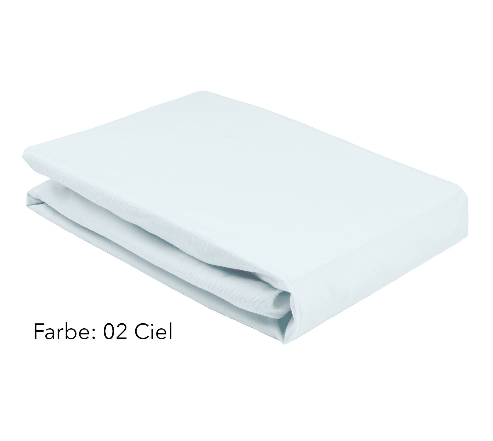 Spannbettlaken Farbe Hellblau Ciel #farbe_Softes Jersey Spannbettlaken Ciel