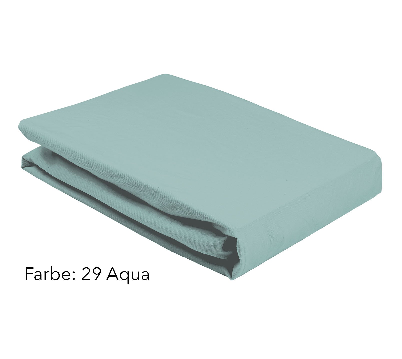 Jersey Spannbettlaken Farbe Blaugrün Aqua #farbe_Softes Jersey Spannbettlaken Aqua 