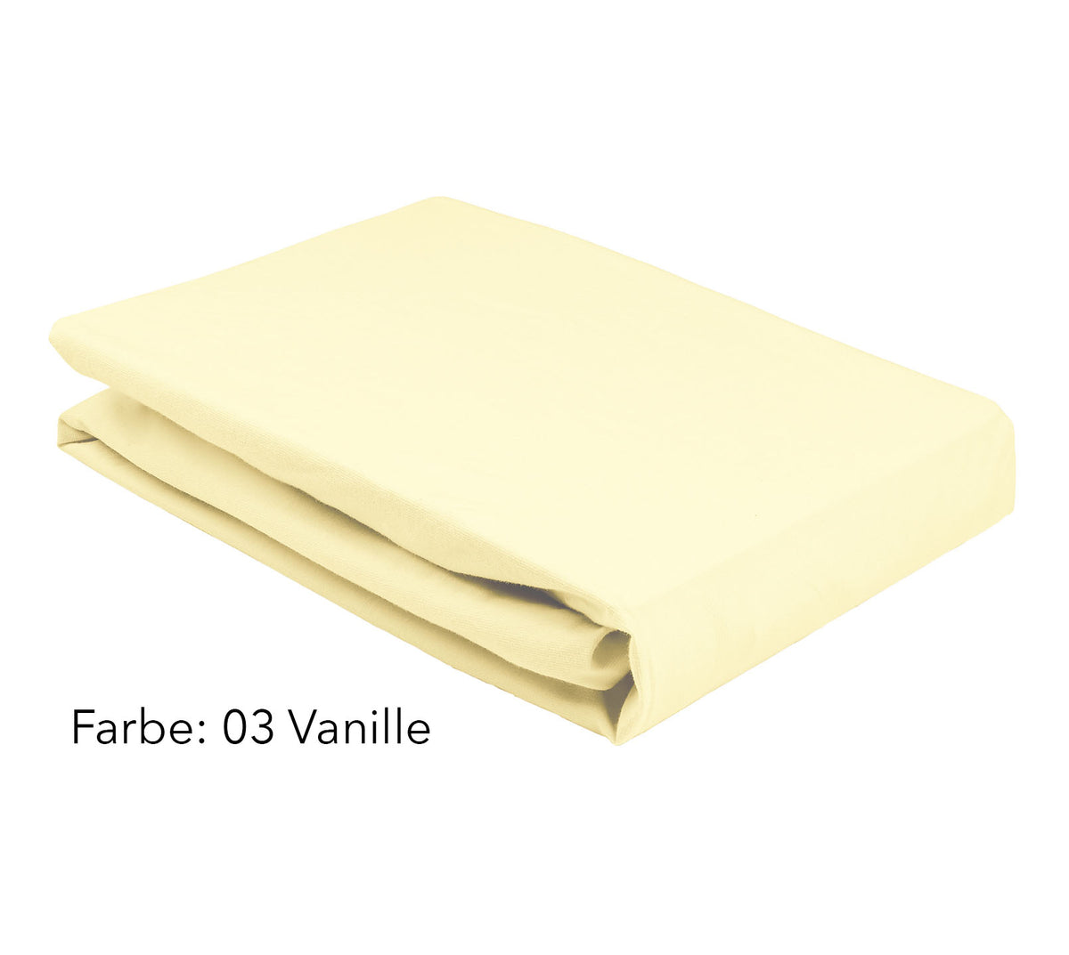 Softes Spannbettlaken Jersey Farbe Hellgelb Vanille #farbe_Softes Jersey Spannbettlaken Vanille 