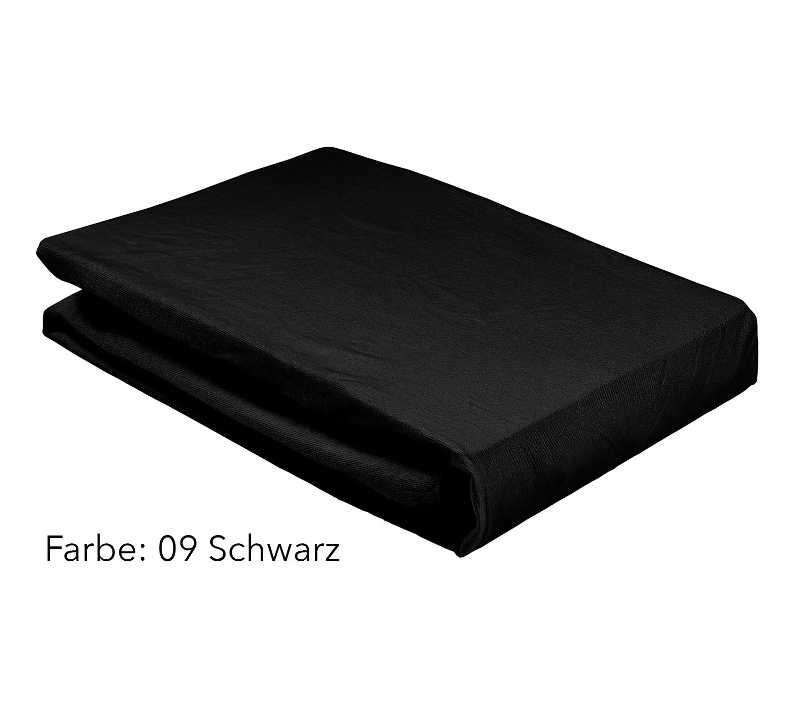 Spannbettlaken Farbe Schwarz Material Jersey #farbe_Softes Jersey Spannbettlaken Schwarz 
