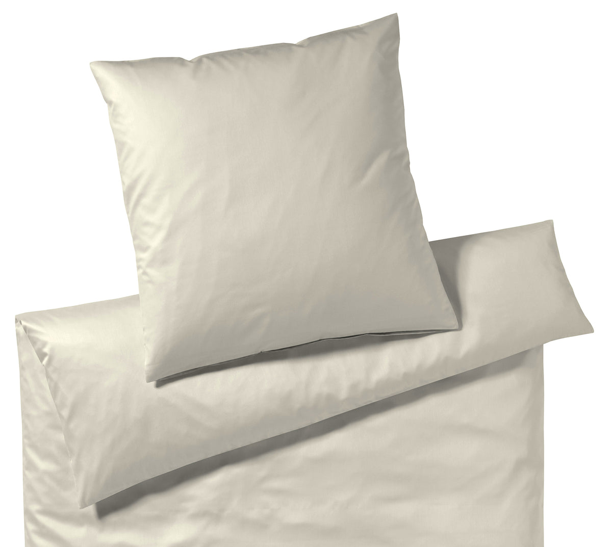  Uni Satin Bettwaesche Solid in Beige Uni Freisteller #farbe_Beige