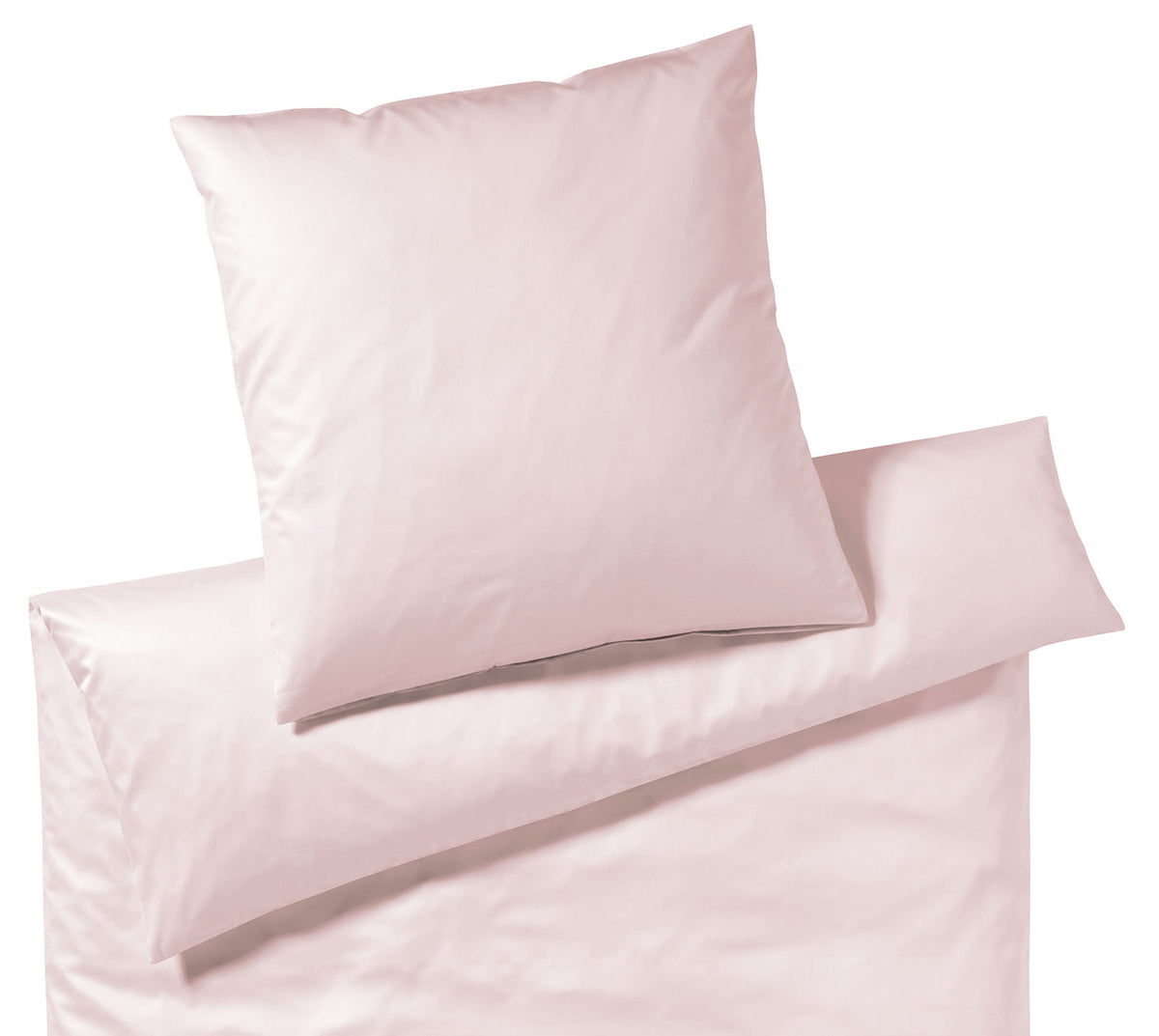  Uni Satin Bettwaesche Solid in Rose Uni Freisteller #farbe_Rose