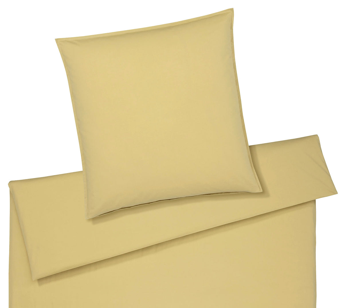 Washed Cotton Bettwaesche Crisp in Gelb Freisteller #farbe_Flachs