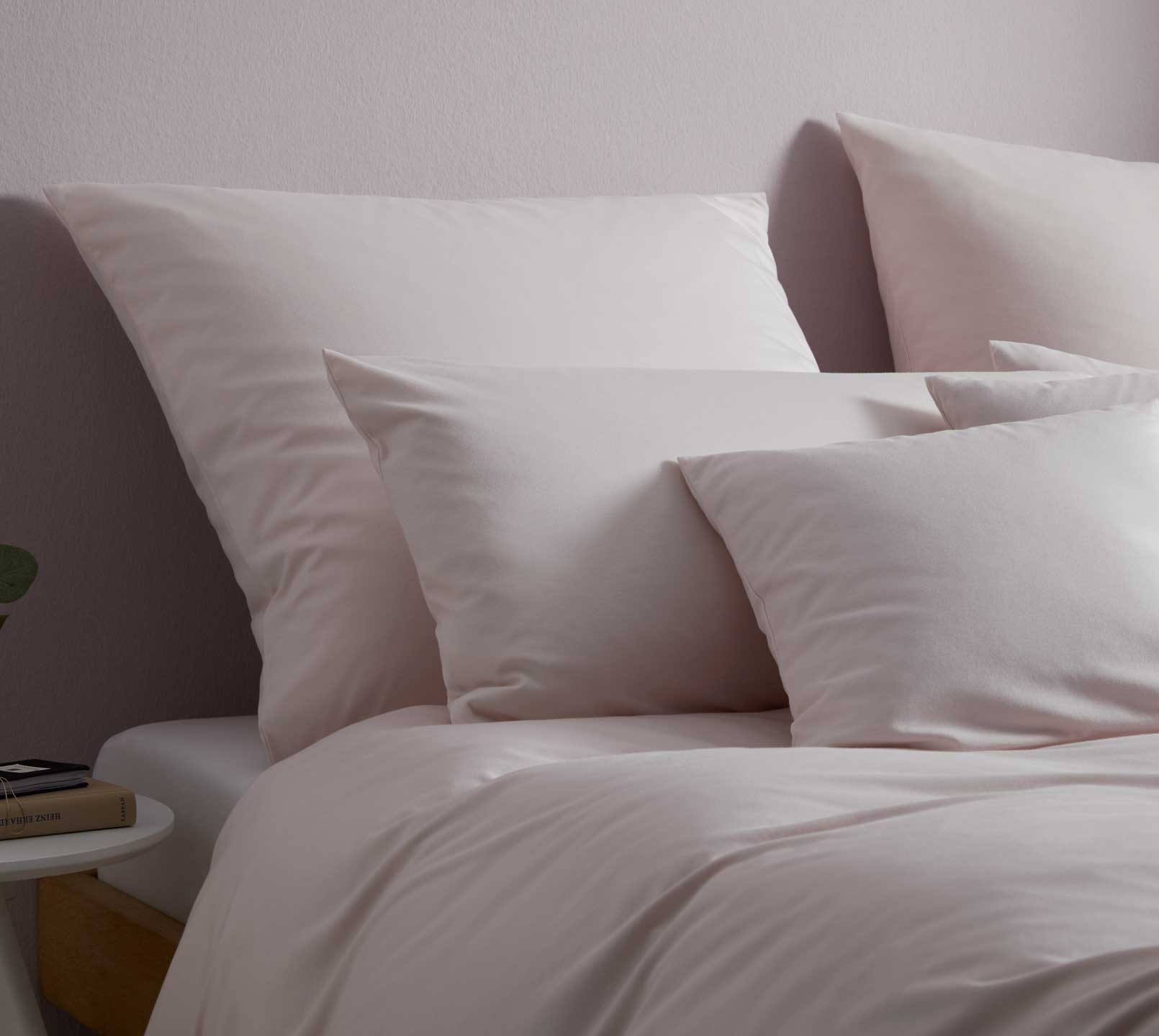 Jersey Bettwaesche Solid Jersey in Rose Uni Schlafzimmer #farbe_Solid Jersey Rose