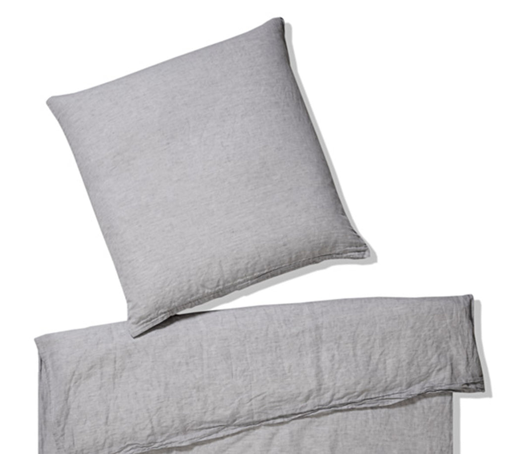 Leinen Bettwäsche Pure in Silber Uni Freisteller #farbe_Silber