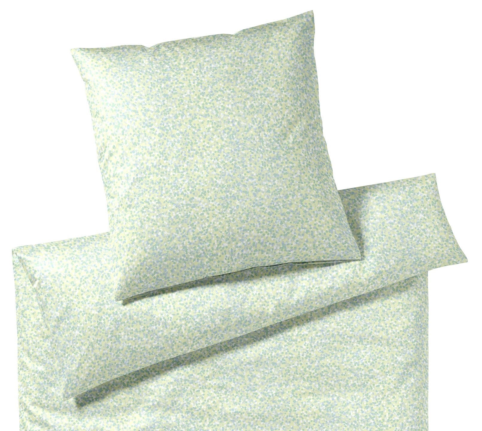 Mako Batist Bettwäsche Little Dots in Limetten Grün Punkte Freisteller #farbe_LItte Dots Limetten Grün 