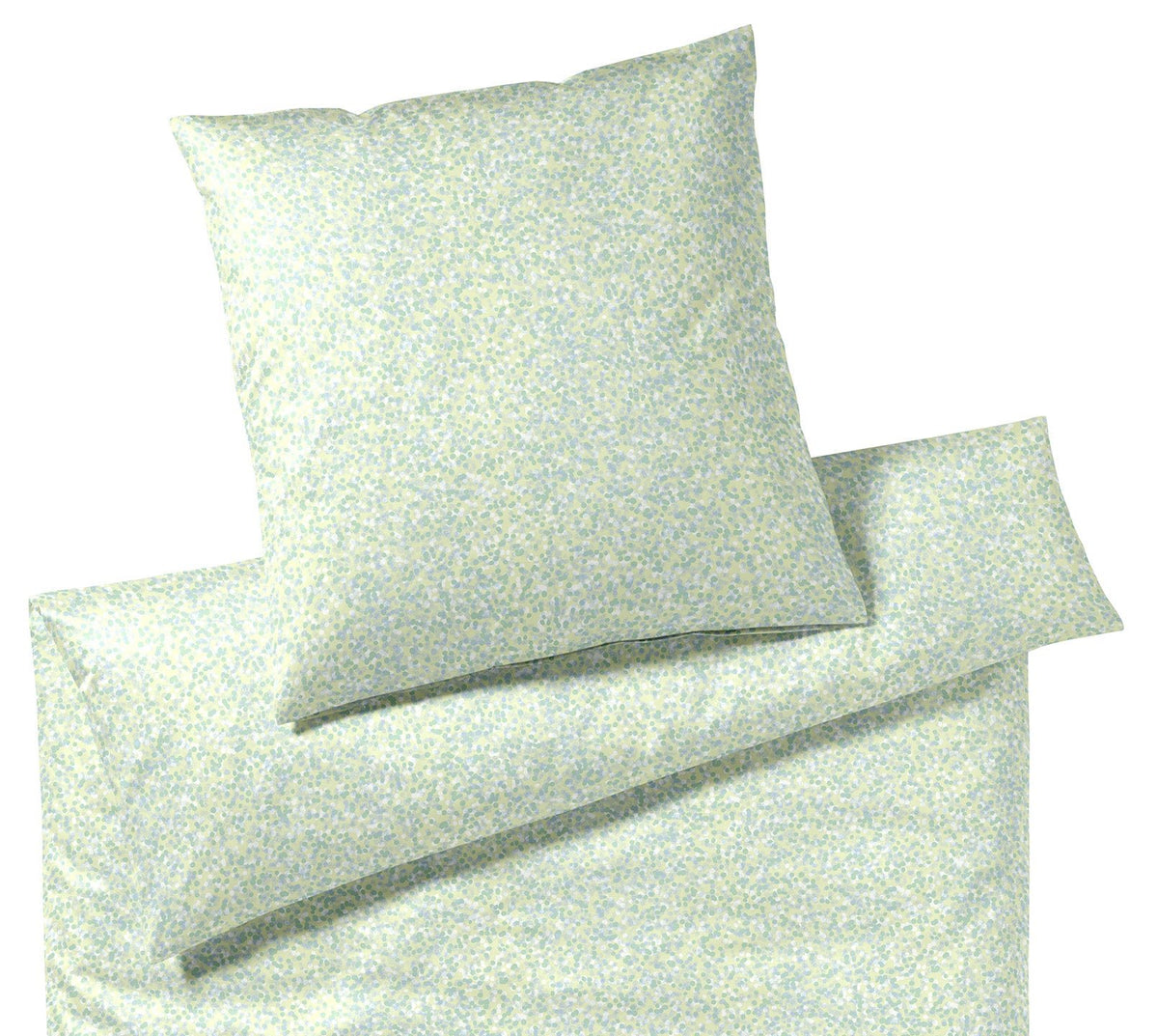 Mako Batist Bettwäsche Little Dots in Limetten Grün Punkte Freisteller #farbe_LItte Dots Limetten Grün 
